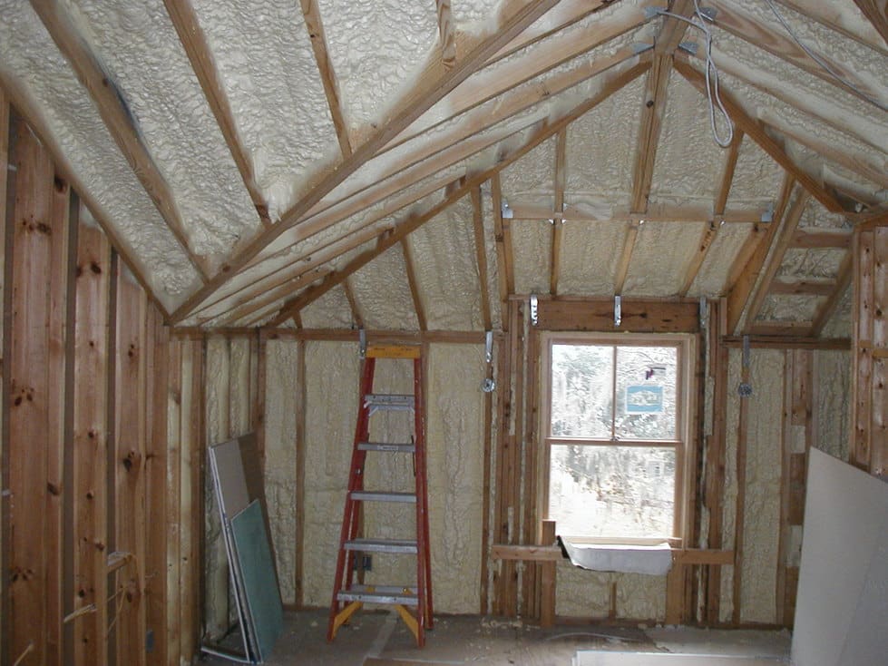 Spray Foam Insulation in New Construction House